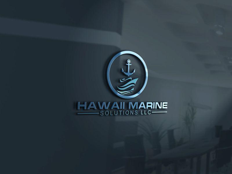 Marine Flower Logo - Modern, Masculine, Marine Logo Design for Hawaii Marine Solutions