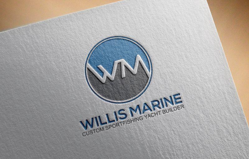 Marine Flower Logo - Bold, Serious, It Company Logo Design for Willis Marine in bold