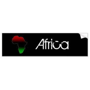 Black Red and Green Africa Logo - Black Red And Green Bumper Stickers - Car Stickers | Zazzle