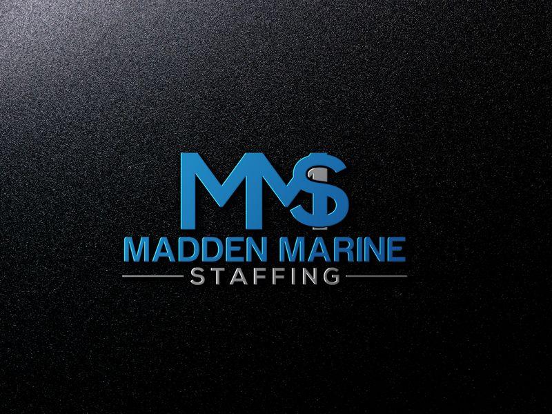 Marine Flower Logo - Bold, Serious, It Company Logo Design for Madden Marine Staffing