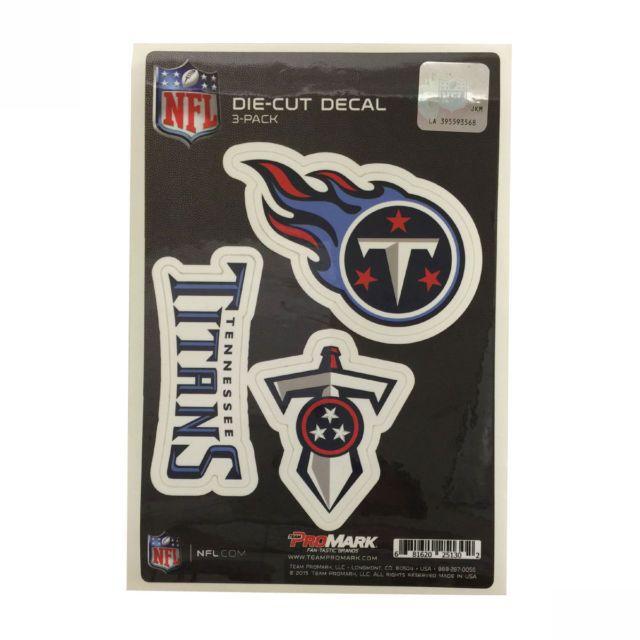 Titans Sword Logo - Tennessee Titans Set of 3 Die Cut Decal Stickers Sword Logo NFL
