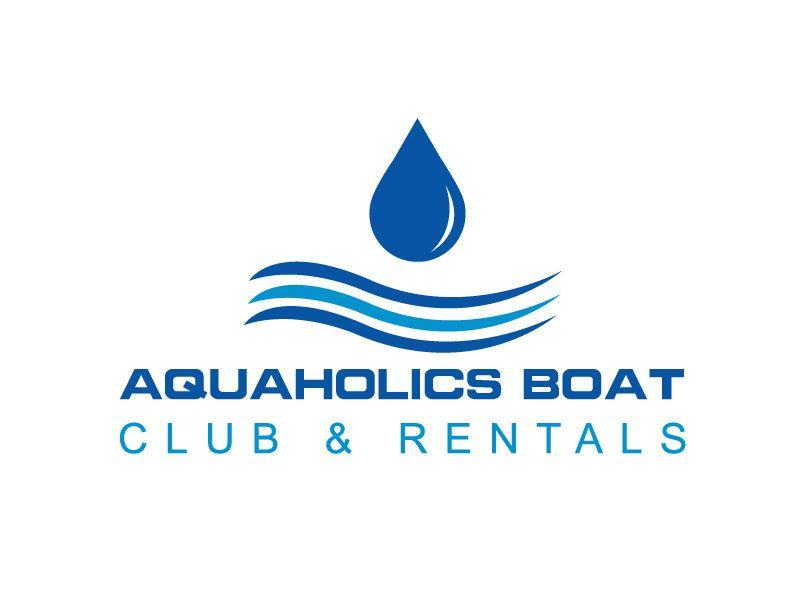 Marine Flower Logo - Masculine, Modern, Club Logo Design for Aquaholics Boat Club
