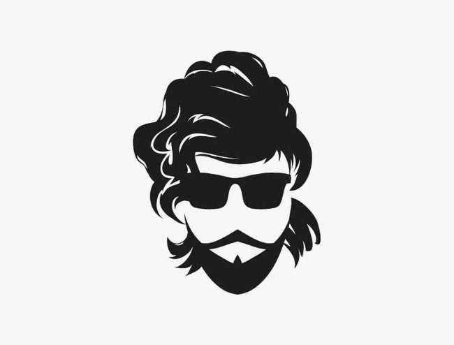 Man with Mustache Logo - Mustache Man, Man Clipart, Hand Painted Man, Moustache PNG