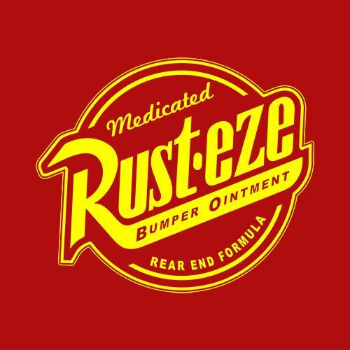 Lightning McQueen Rust-eze Logo - Rust-eze Bumper Ointment T-Shirt - FiveFingerTees