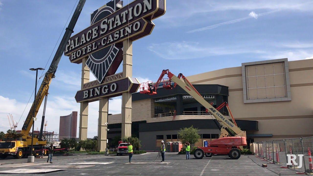 Palace Station Casino Logo - Palace Station Casino dismantles train sign as part of new