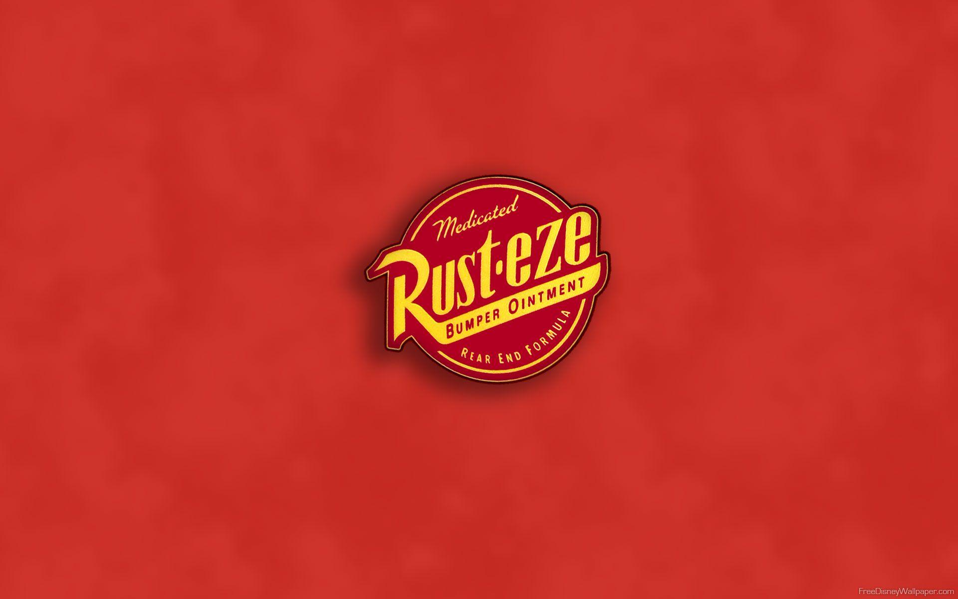 Lightning McQueen Rust-eze Logo - Lightning mcqueen Logos