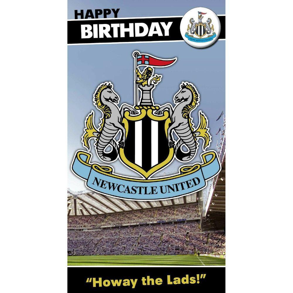 Newcastle United Logo - Newcastle United FC Birthday Card & Badge OFFICIAL Gift Card ...