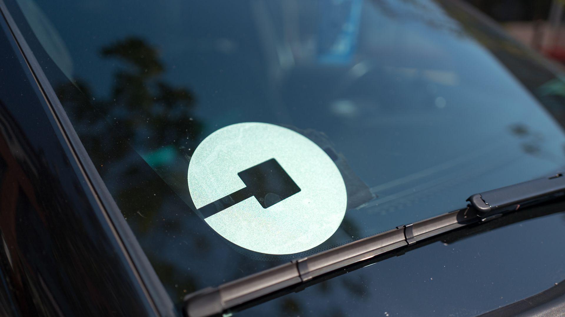 Uber Driver Windshield Logo - Between the lines: Uber's driver wages under increased scrutiny - Axios
