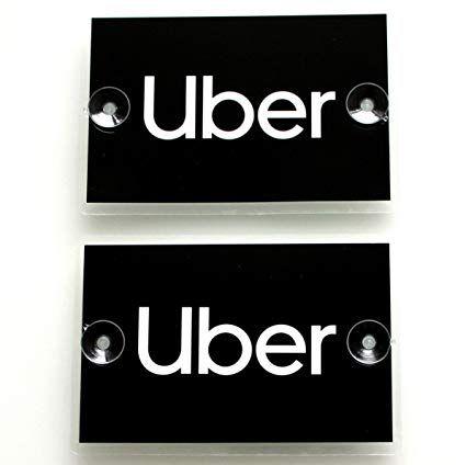 Current Uber Windshield Logo - Amazon.com: UBER Removable Suction Cup Display Cards - Pack of 2 ...