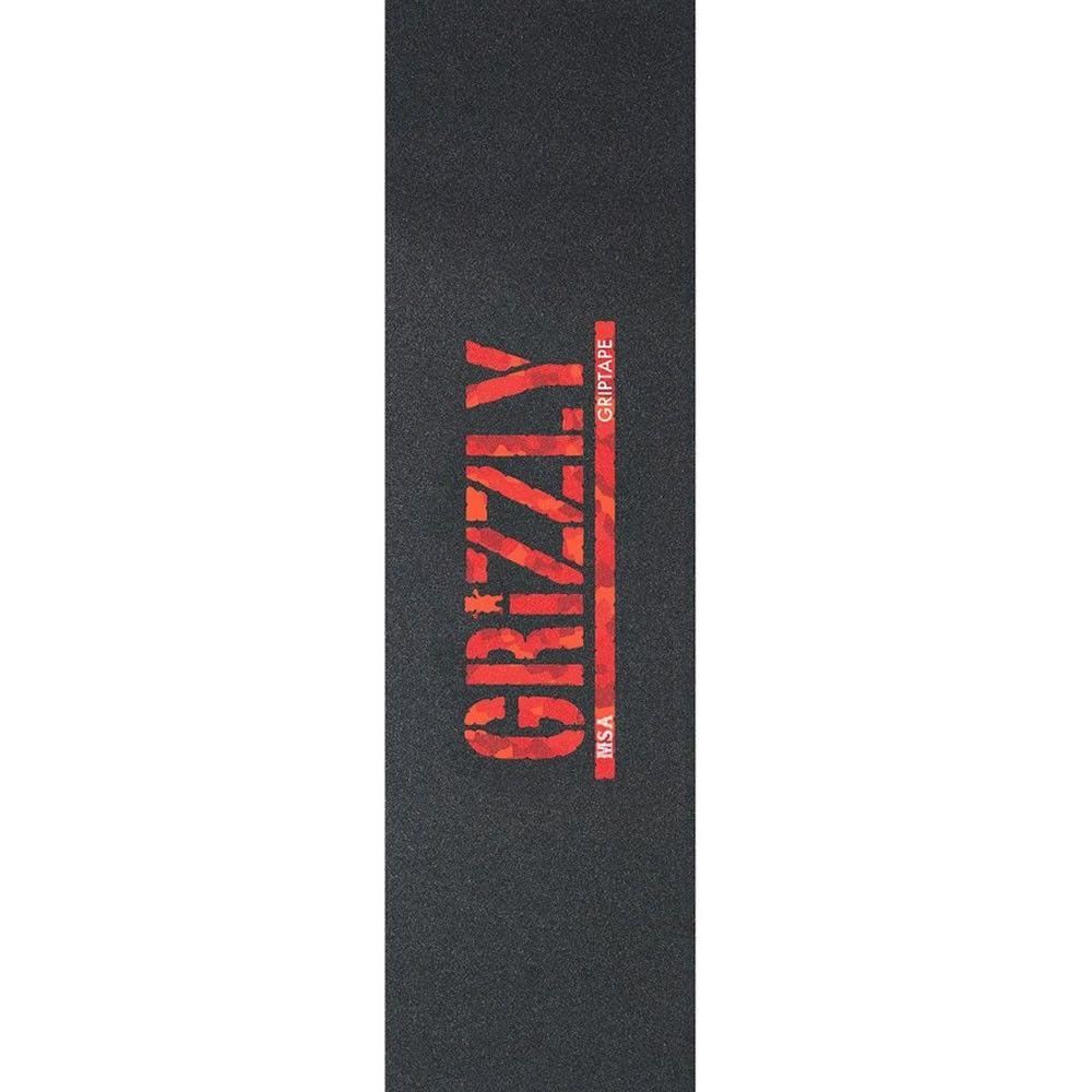 Grizzly Print Logo - Grizzly MSA Red Camo Stamp Print Griptape