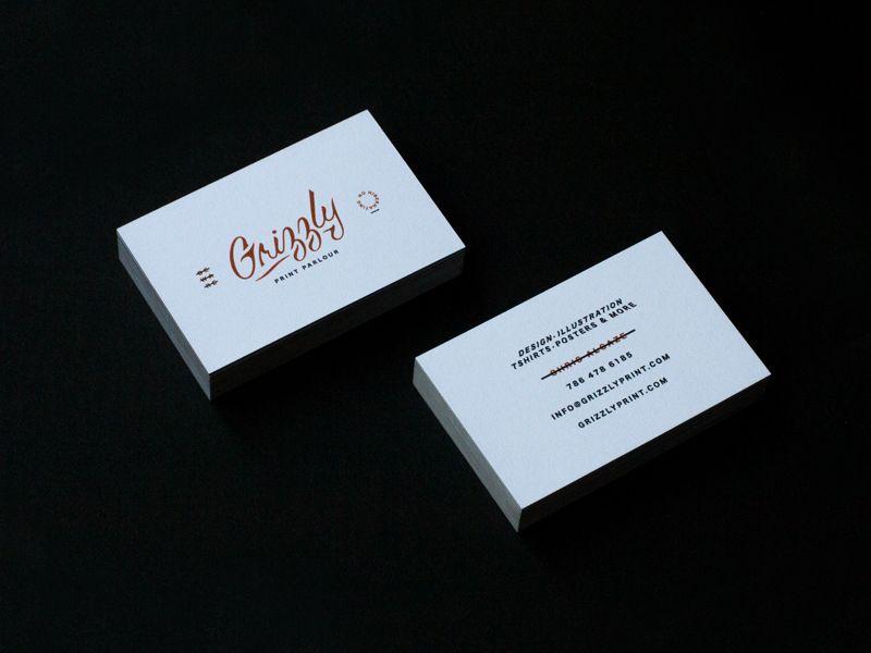Grizzly Print Logo - Grizzly Print Parlour Business Card by Brian Perez | Dribbble | Dribbble
