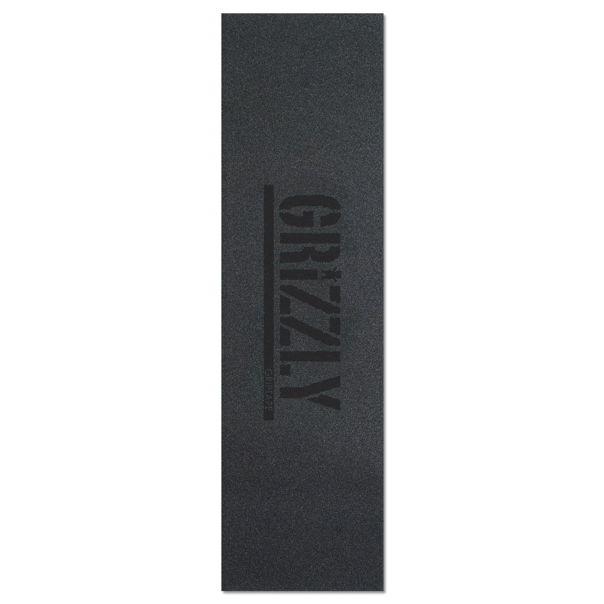 Grizzly Print Logo - Stamp Print Griptape - Black - Grizzly Griptape