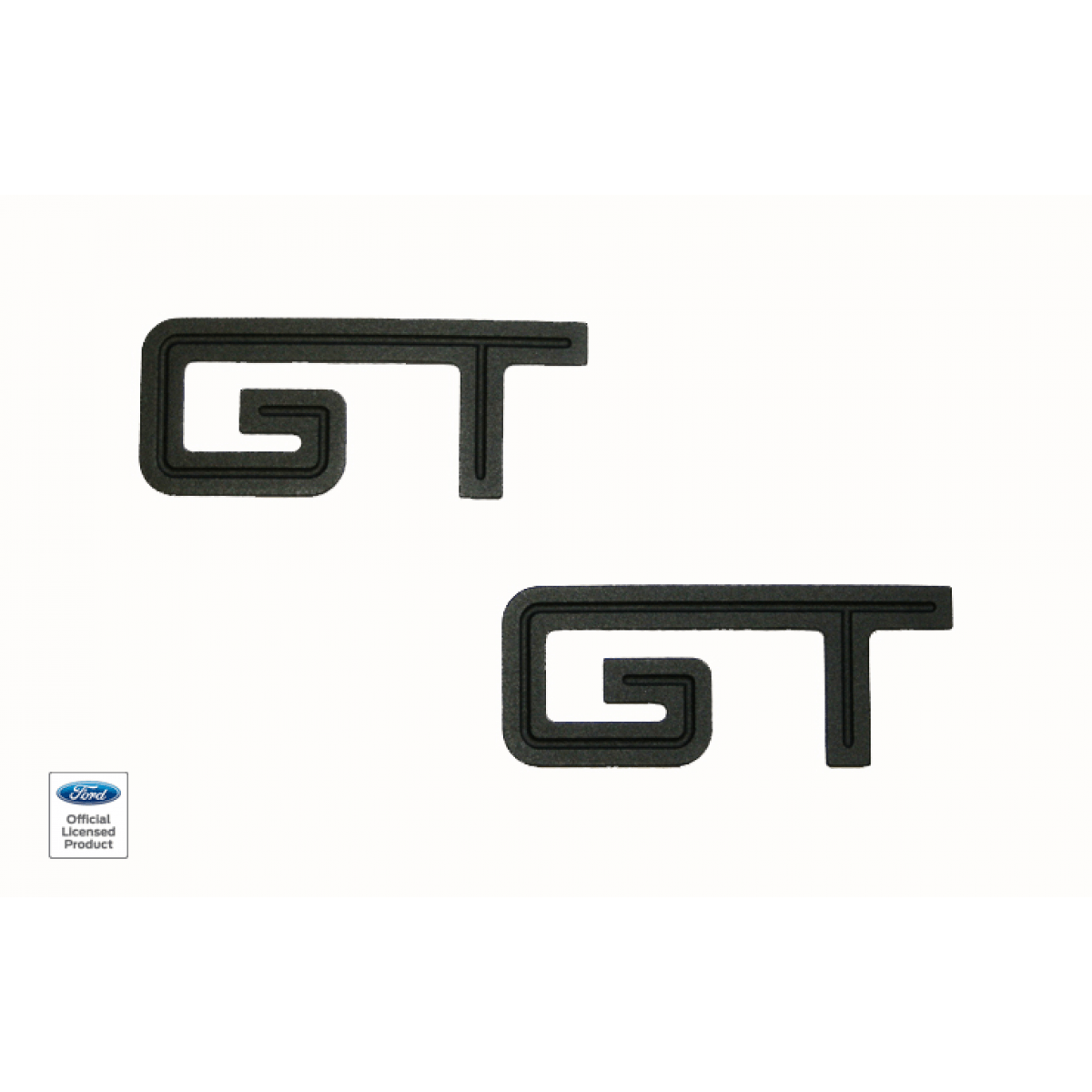 Mustang GT Logo - Mustang GT Emblem, Matte Black - DefenderWorx