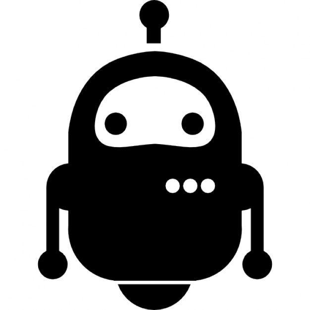 Black and White Robot Logo - Robot Logos