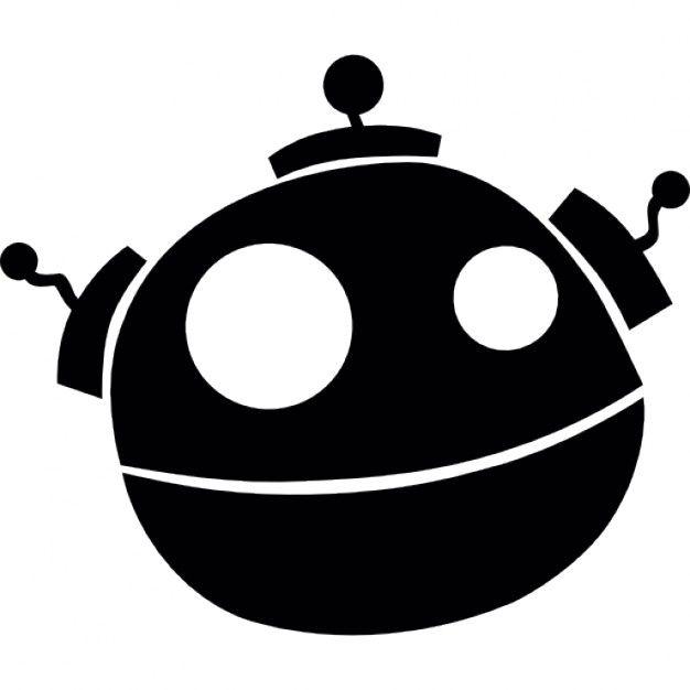Black and White Robot Logo - Blue Foundation