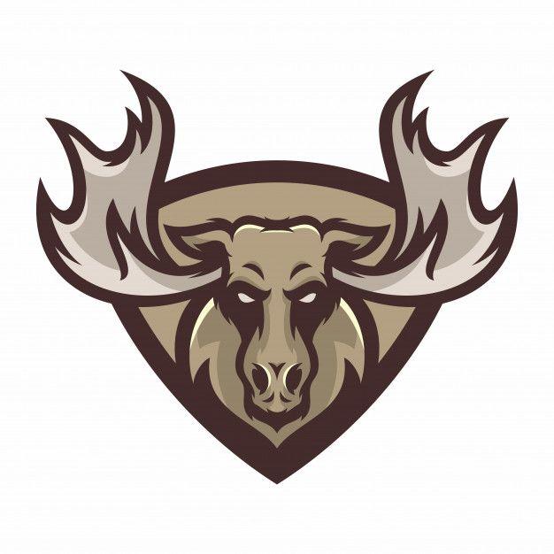 Moose Logo - Moose - vector logo/icon illustration mascot Vector | Premium Download