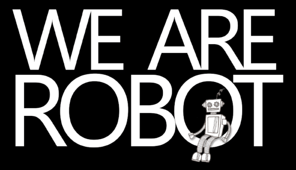 Black and White Robot Logo - WE ARE ROBOT - Pop Rock Party Band