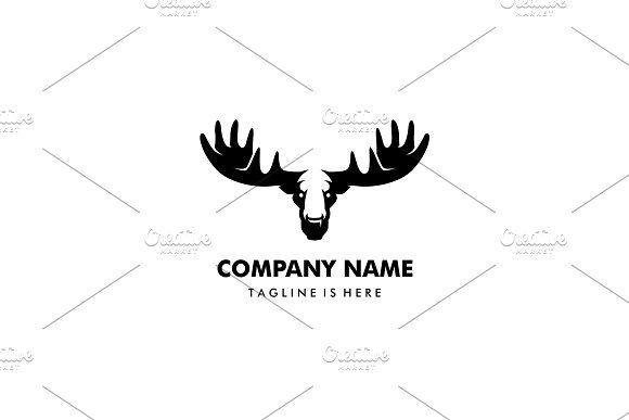 Moose Logo - moose head logo template vector icon ~ Logo Templates ~ Creative Market