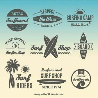 Vintage Surf Logo - Surf Vectors, Photo and PSD files