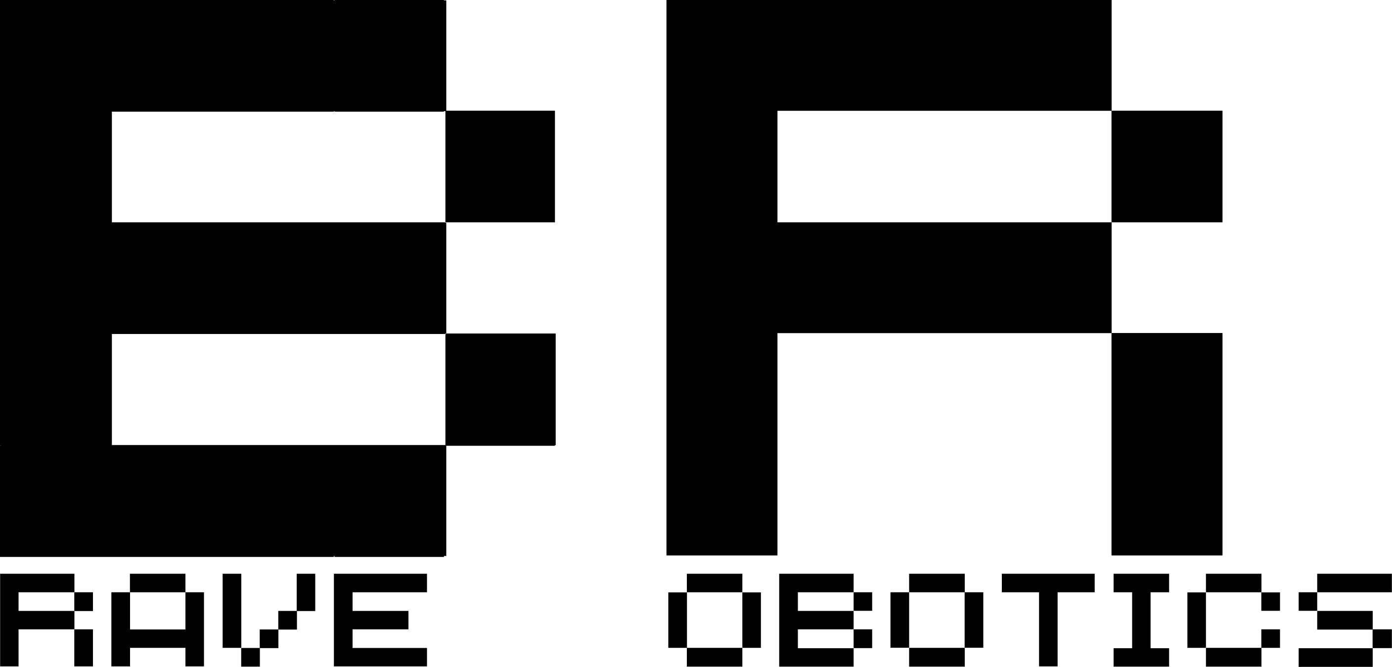 Black and White Robot Logo - BRAVE ROBOTICS | NO TRANSFORM, NO ROBOT.