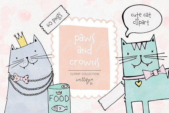 PS 60 Paw Logo - Cat clipart collection Illustrations Creative Market