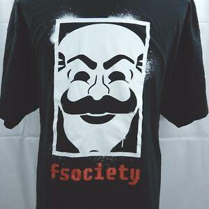 Black and White Robot Logo - Mr Robot Loot Crate Exclusive 3XL FSociety Mask Logo Black White Red ...
