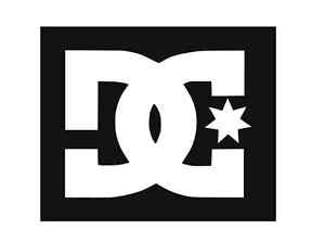 DC Skate Logo - DC logo with black backround Sticker - skate bmx shoes usa ...