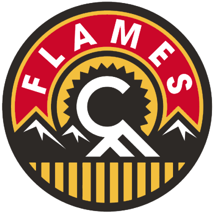 Mountain Red and White C Logo - Calgary Flames Alternate Logo (2014) - A mountain range and ...