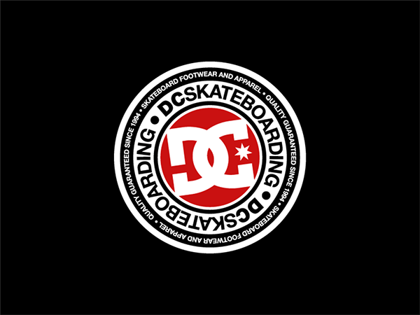 dc logo skateboard
