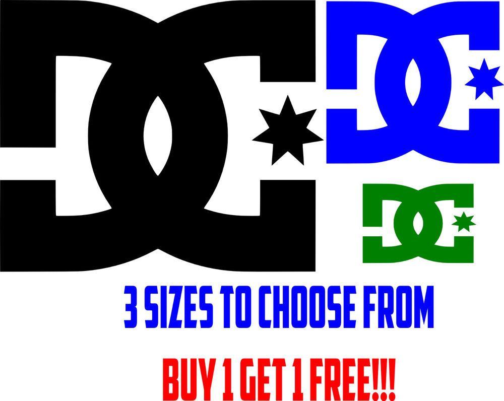 DC Skate Logo - 1 x DC Stickers logo + 1 Free shoes skate decal!!! (2 x dc for price ...
