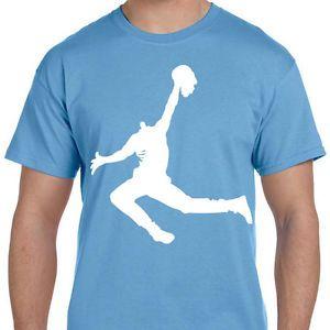 Carolina Blue Jordan Logo - Carolina Powder Baby Blue Zombie Dead Jumpman Jordan Spoof Logo T ...