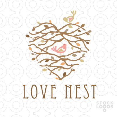 Heart Nest Logo - love nest heart & home logo by NancyCarterDesign. logo design