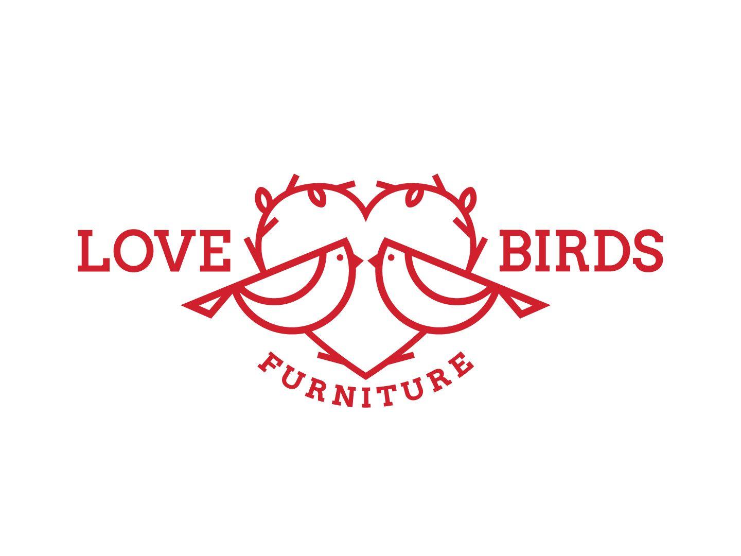 Heart Nest Logo - Love Birds Logo