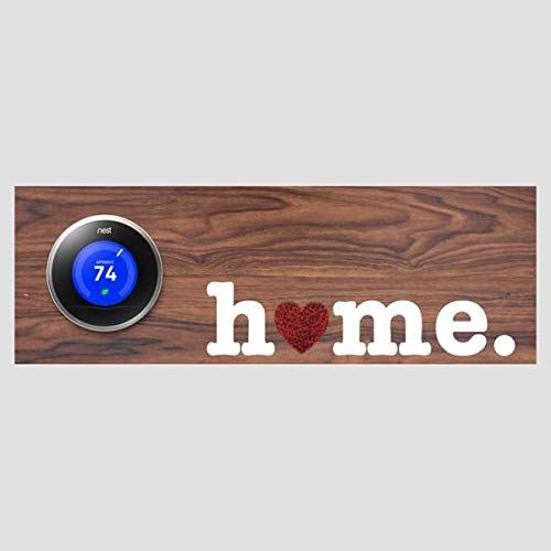 Heart Nest Logo - Amazon.com: Nest Thermostat Wooden Wall Plate - Home w/Heart: Handmade
