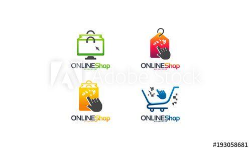 Retail Shop Logo - Set of Online Shop logo designs concept vector, Sales Retail logo