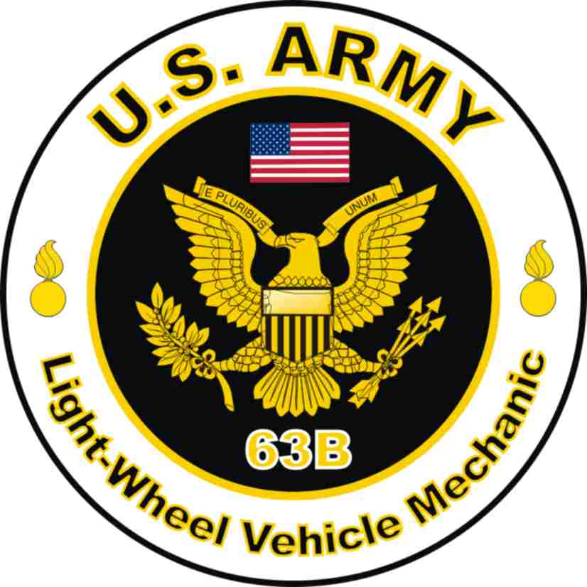 Army Mechanic Logo - US Army MOS 63B Army Mechanic Decal - US Army MOS Decals ...