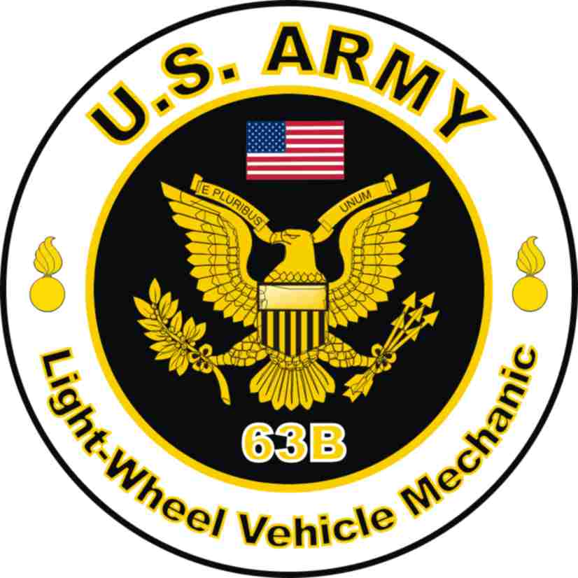 Army Mechanic Logo - US Army MOS 63B Army Mechanic Decal Army MOS Decals