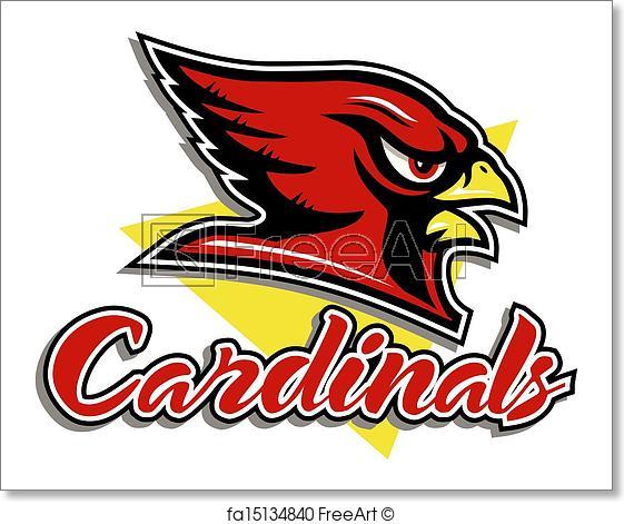 Cardinal Head Logo - Free art print of Cardinal head mascot | FreeArt | fa15134840