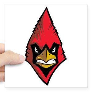 Cardinal Head Logo - Cardinal Head Stickers - CafePress