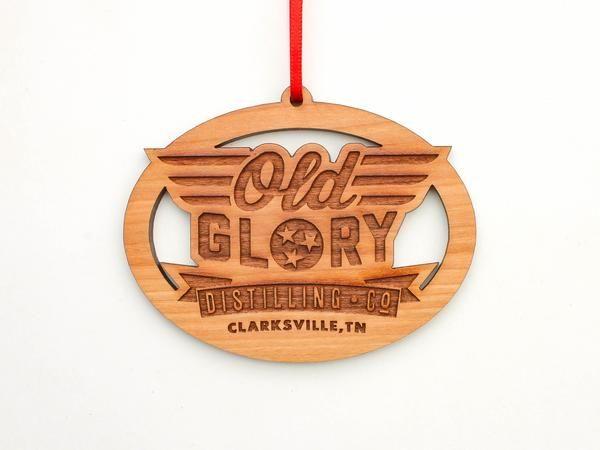 Old Glory Logo - Old Glory Distilling Logo Oval Ornament