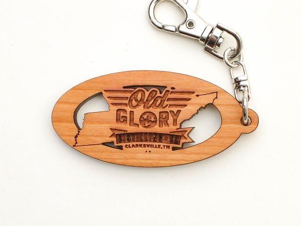 Old Glory Logo - Old Glory Distilling Tennessee Logo Key Chain