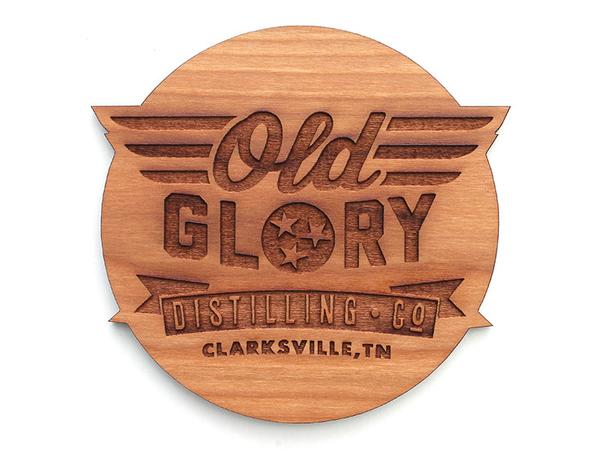 Old Glory Logo - Old Glory Distilling Logo Oval Coaster Set of 4