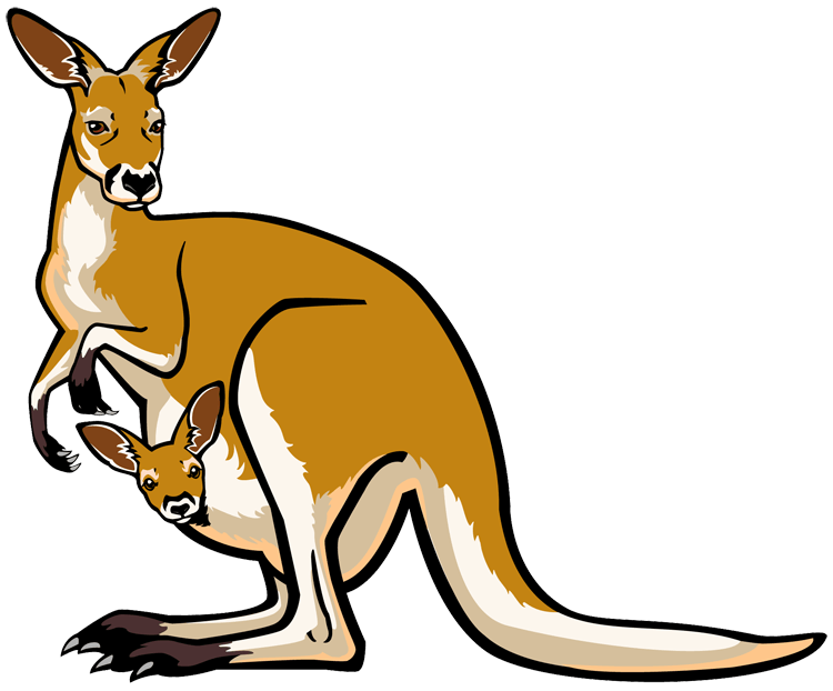 Australia Kangaroo Clip Art Logo - Australian Kangaroo Clipart