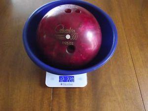 White Dot with Red Ball Logo - SALE 12 lb 2.2 oz Columbia Bowling Ball vintage white dot red ball