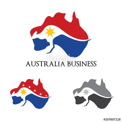 Australia Kangaroo Clip Art Logo - Australia Kangaroo Travel Business Logo Icon