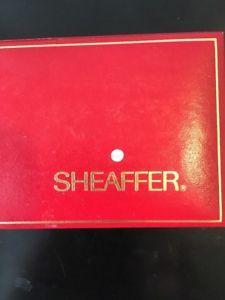 White Dot with Red Ball Logo - Sheaffer White Spot Roller Blue Ink Ball Pen Boxed 1990s New Old ...