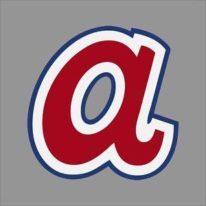 Atlanta Braves Logo - Atlanta Braves #6 MLB Team Logo Vinyl Decal Sticker Car Window Wall ...