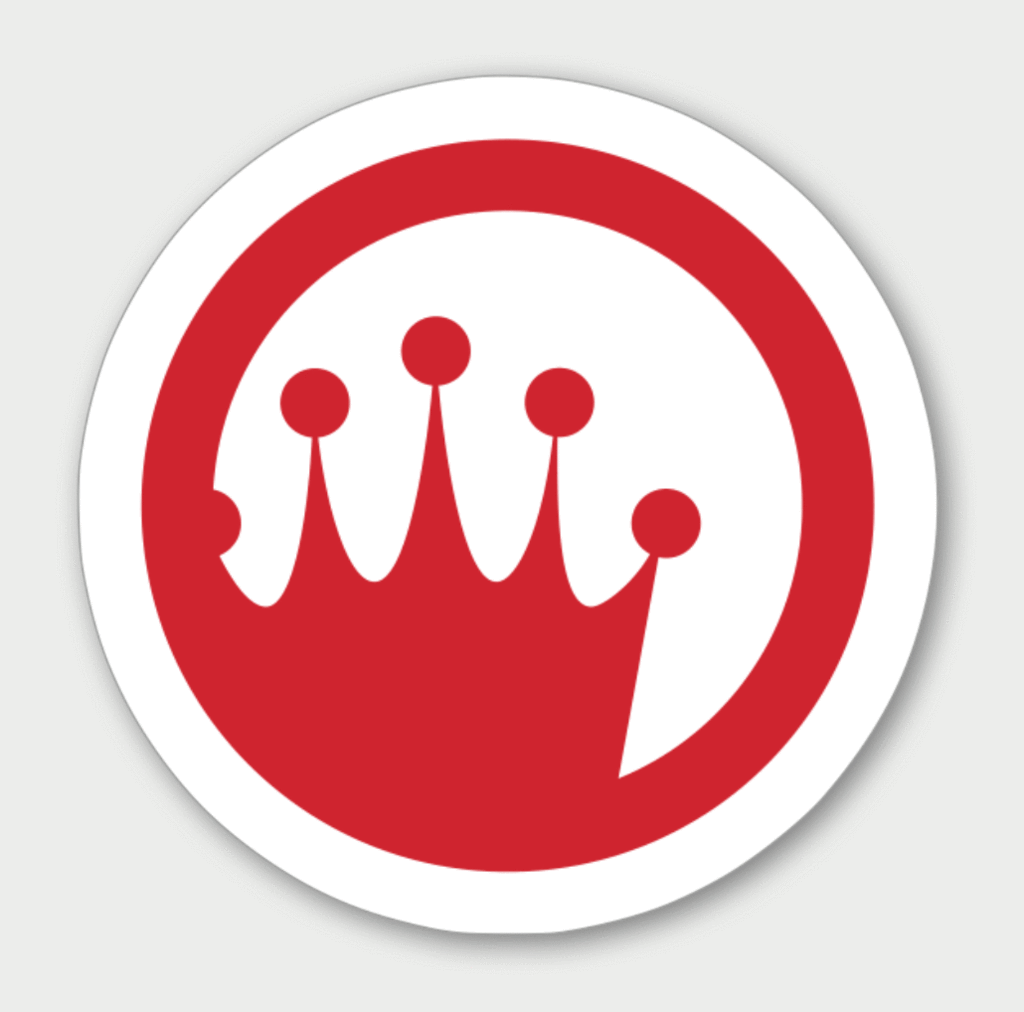 Beach Circle Logo - King of the Beach Red Circle Crown UV Sticker! Join our team! – King ...