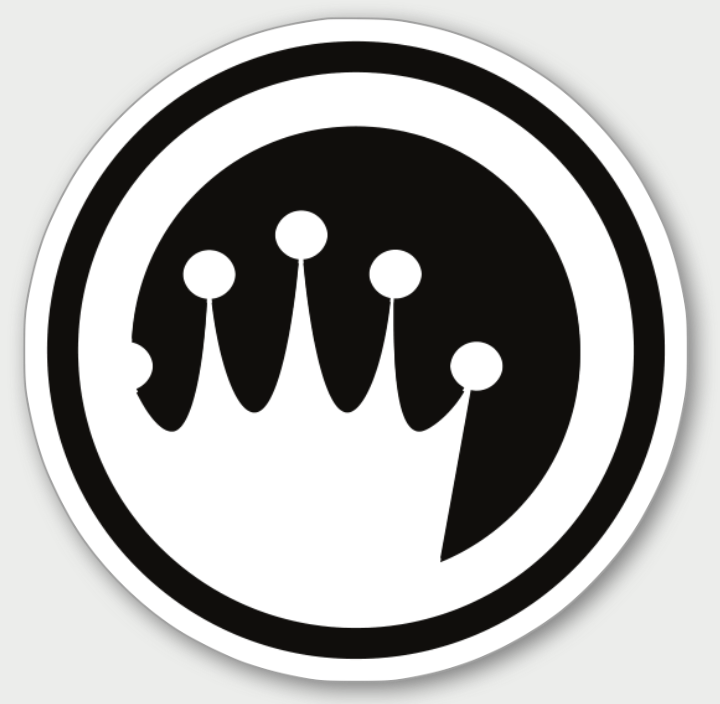Beach Circle Logo - King of the Beach® Sticker - Reverse Circle Crown Club – King of the ...