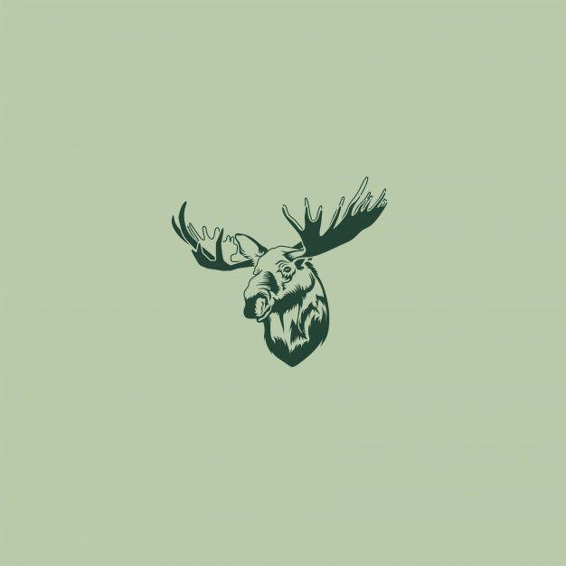 Moose Head Logo - Moose head logo Vector | Premium Download